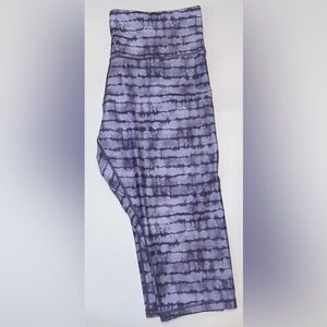 Athleta Stretch Elation Printed Cap Workout Leggings Size 3X Purple
